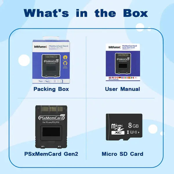 Bitfunx PSxMemCard Gen2 for PS One PS1 PS2 